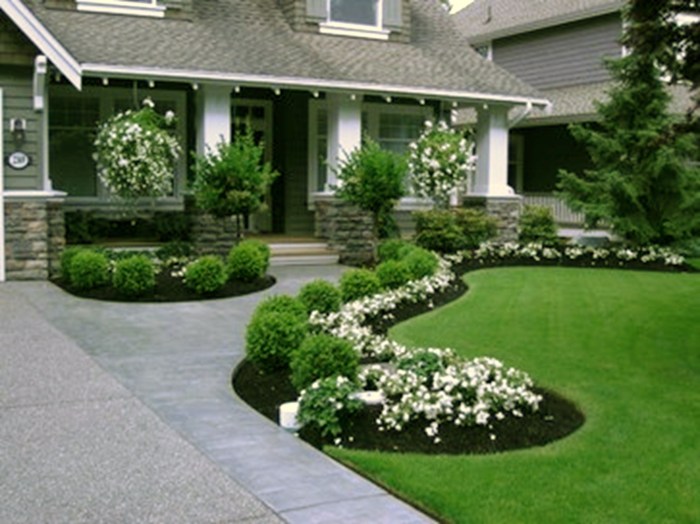 Yard front landscaping small landscape ideas yards garden flower bed gardens beautiful house designs spruce fabulous blue creative backyard great