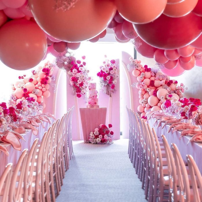 Luftballons hochzeit deko