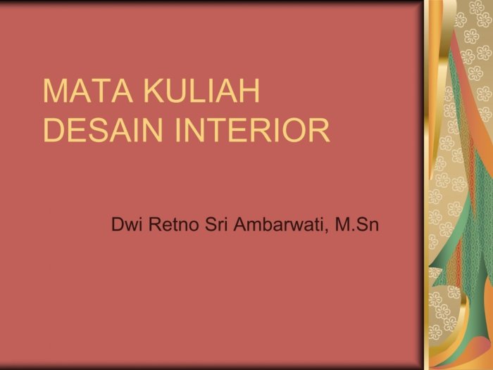 Judul karya ilmiah trntang desain interior